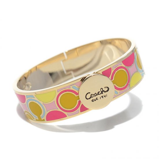 Coach Linked Signature C Pink Bracelets AKR | Women - Click Image to Close